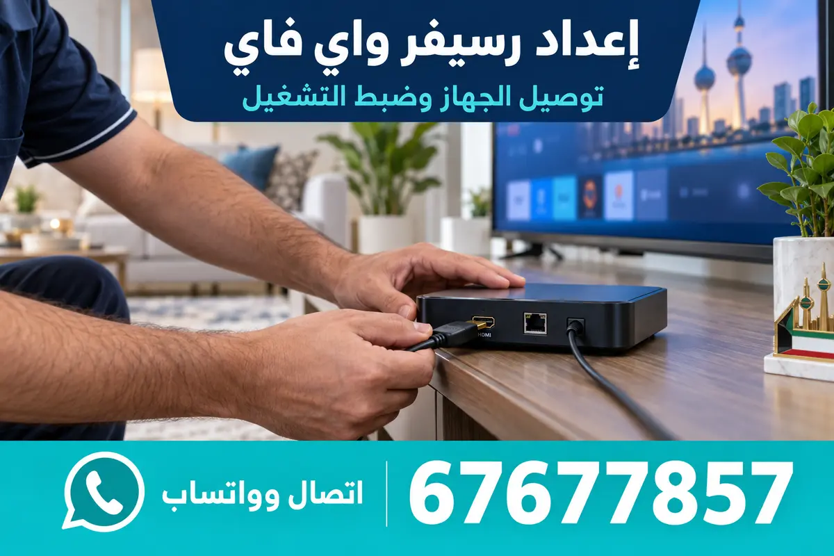 توصيل كابل HDMI بجهاز بث وضبط التشغيل
