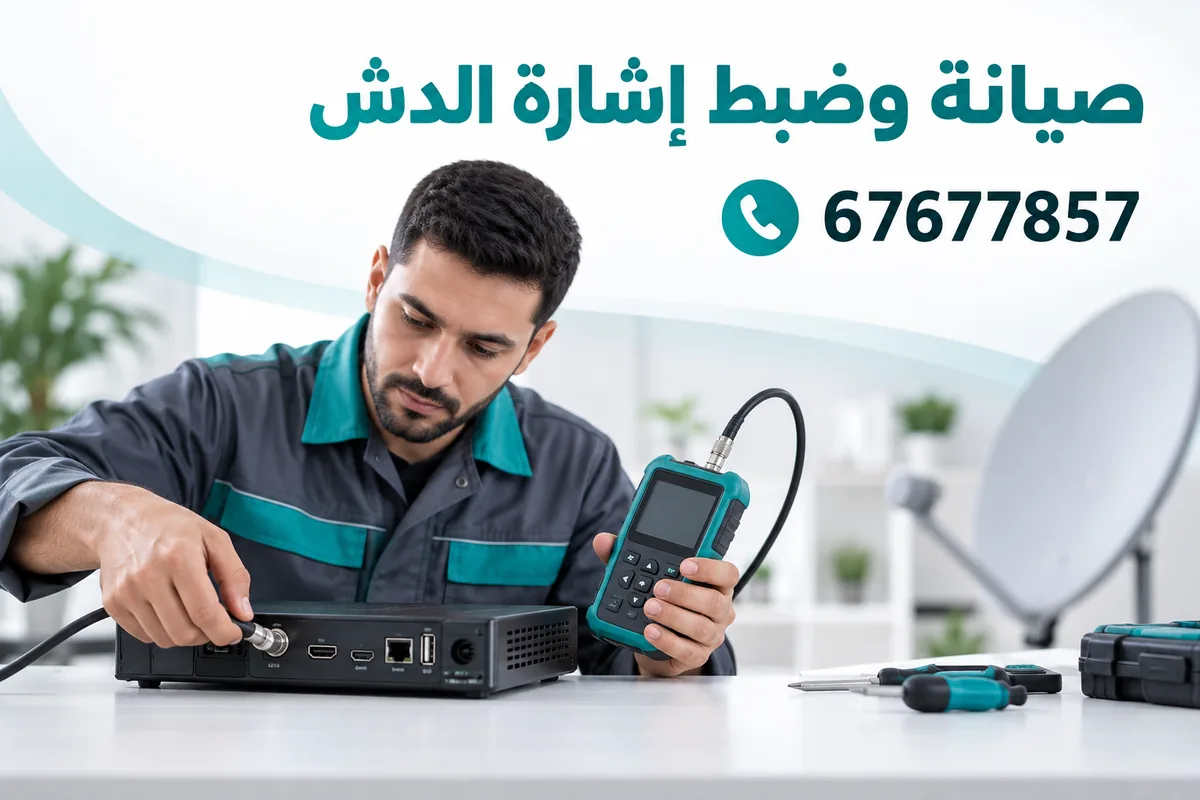 فحص وضبط إشارة الدش باستخدام جهاز قياس الاستقبال